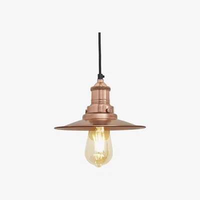 Olivia's Industville Brooklyn Flat Pendant - 8 Inch - Copper / Copper