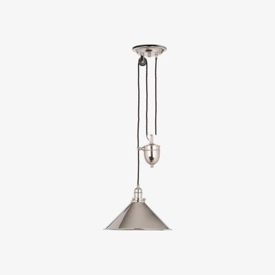 Olivia's Elstead Provence 1 Light Pendant Rise and Fall Polished Nickel
