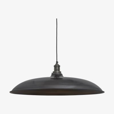 Olivia's Industville Brooklyn Giant Bowl Pendant - 24 Inch Pewter Bowl Pewter Holder / Pewter