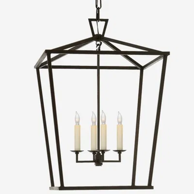 Olivia's Andrew Martin Darlana Lantern Pendant Light Aged Iron X-Large
