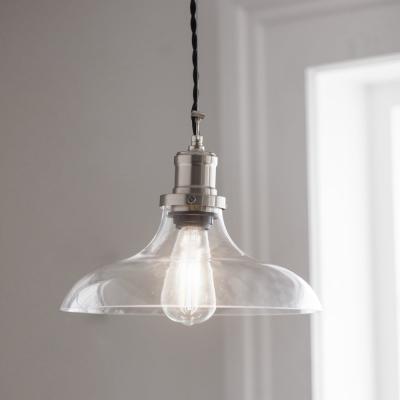 Olivia's Garden Trading Hoxton Large Pendant Light in Satin Nickel