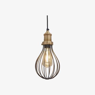 Olivia's Industville Brooklyn Balloon Cage Pewter Pendant / 6 Inch Pewter Holder With Plug