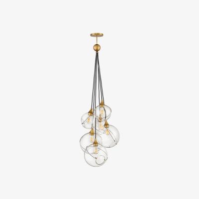 Olivia's Quintessentiale Skye Heritage Brass 6 Light Pendant