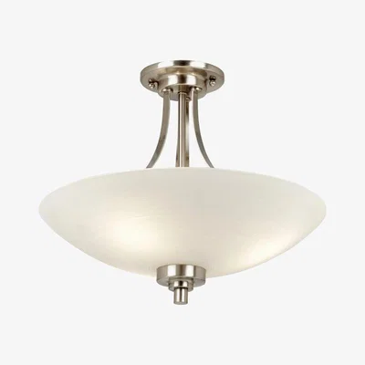 Olivia's Gallery Direct Welles Ceiling Lamp Chrome / Satin Chrome / Round
