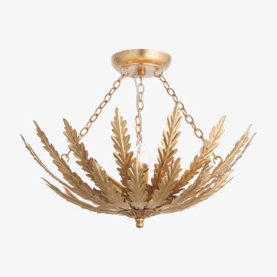 Olivia's Gallery Interiors Delphine 3 Ceiling with Light Gold Leaf finish