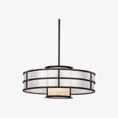Olivia's Hudson Valley Lighting Discus Hand-Worked Iron 1lt Pendant Medium