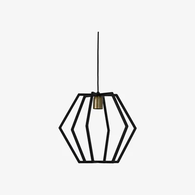 Olivia's Light & Living Breska Pendant Matt Black / Small