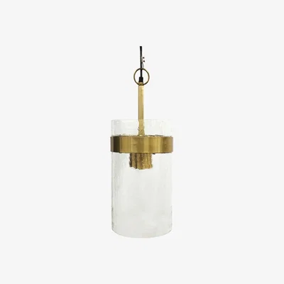 Olivia's Libra Atrium Three Light Glass Pendant Metallic Champagne