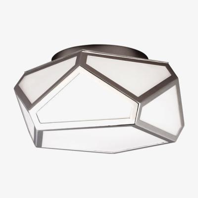 Olivia's Elstead Diamond 2 Light Flush Mount Light Polished Nickel