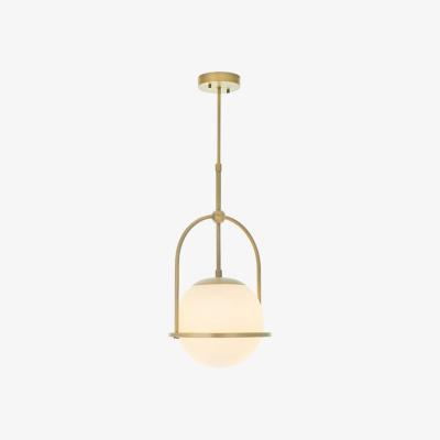 Olivia's Olivia's Camila Matt Antique Brass And Opal Glass Pendant Light