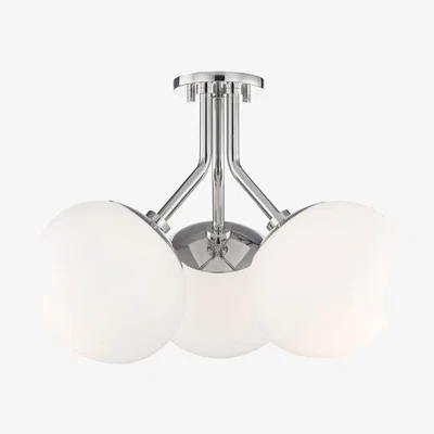 Olivia's Hudson Valley Lighting Estee Steel 3 Light Semi Flush