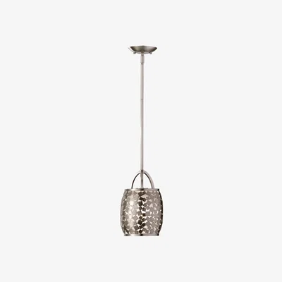 Olivia's Elstead Zara 1 Light Pendant Brushed Steel