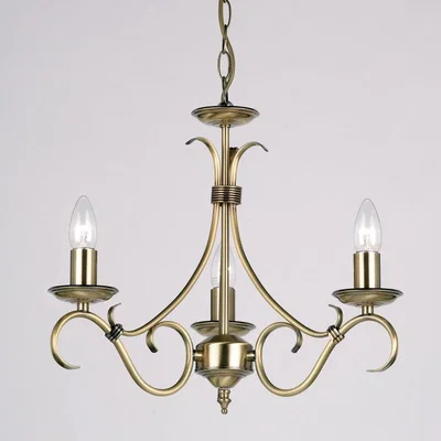 Olivia's Gallery Direct Bernice 3 Pendant Light in Antique Brass