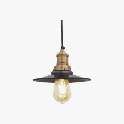 Olivia's Industville Brooklyn Flat Pewter Pendant / 8 Inch Brass Holder