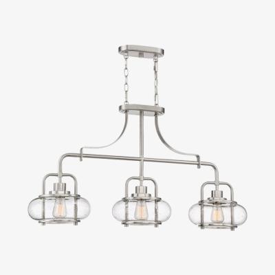 Olivia's Elstead Trilogy 3 Light Pendant Brushed Nickel