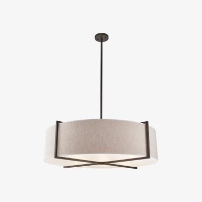 Olivia's Liang & Eimil Sanderson Pendant Lamp Large - Beige Linen & Matt Black