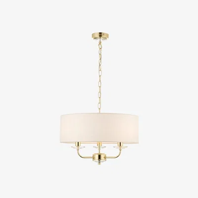 Olivia's Gallery Direct Nixon 3 Arm Pendant Light Brass