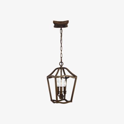 Olivia's Elstead Yarmouth 3 Brass Pendant Light Painted Aged