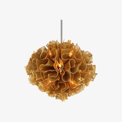 Olivia's Hudson Valley Lighting Pulse 12Lt Pendant in Gold Leaf