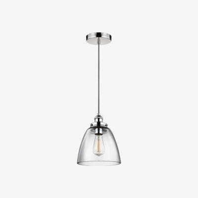 Olivia's Elstead Baskin 1 Light Pendant Polished Nickel