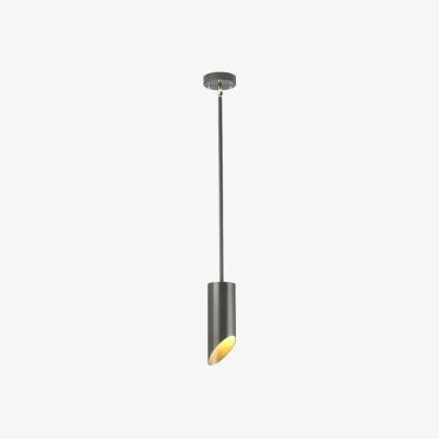 Olivia's Elstead Quinto 1 Light Pendant Dark Grey Polished Nickel
