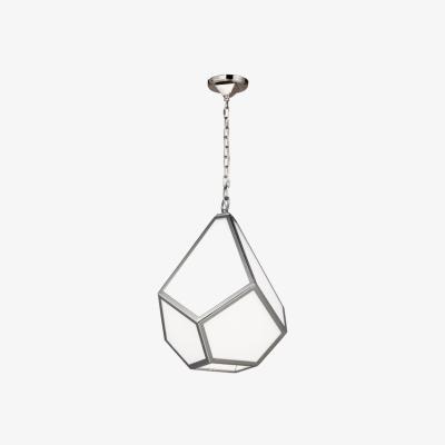 Olivia's Elstead Diamond 1 Light Pendant Polished Nickel Medium / Medium
