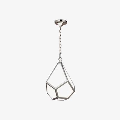 Olivia's Elstead Diamond 1 Light Pendant Polished Nickel Small / Small
