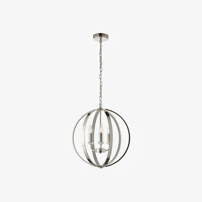 Olivia's Gallery Direct Ritz Pendant Light / Silver / 6