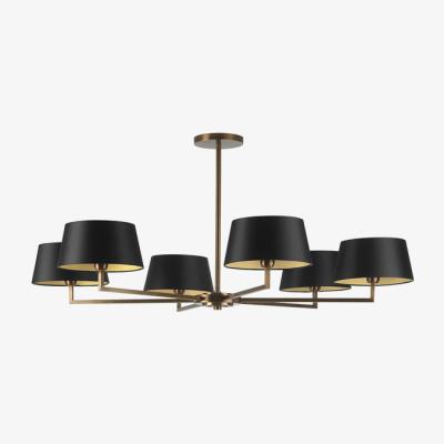 Olivia's Heathfield & Co Holt 6 Arm Antique Brass Pendant