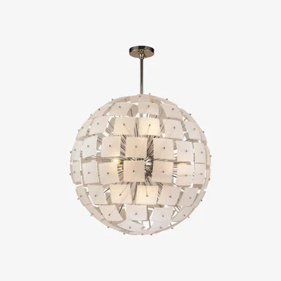 Olivia's Liang & Eimil Rialto Pendant Lamp Frosted Glass and Nickel