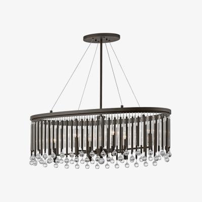 Olivia's Elstead Piper 6 Light Pendant Espresso Oval