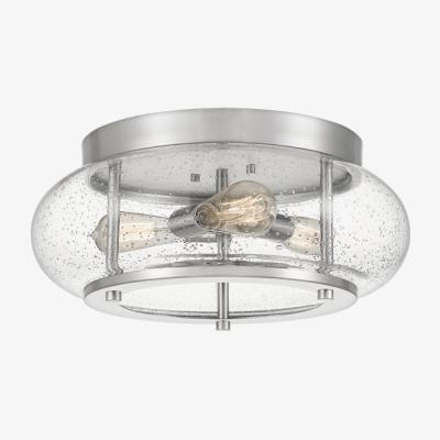 Olivia's Elstead Trilogy 3 Light Flush Mount Light Brushed Nickel