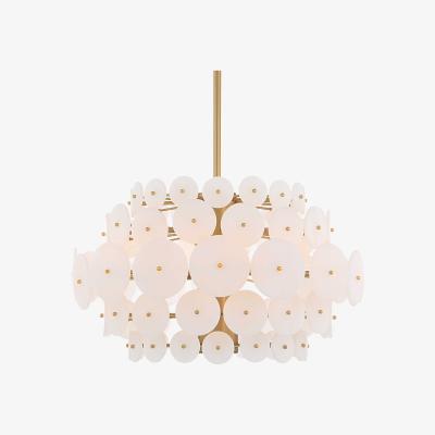 Olivia's Uttermost Black Label Alabaster Radiance, 8 Light Pendant