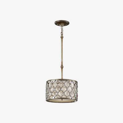 Olivia's Elstead Lucia 1 Light Pendant Burnished Silver / Medium