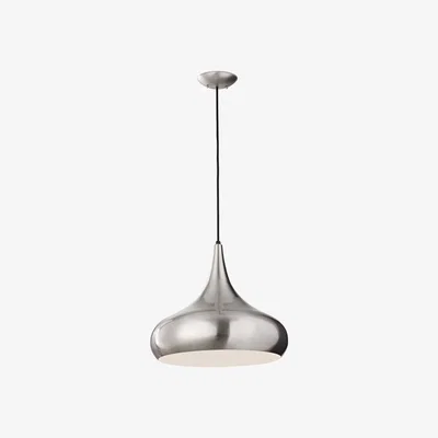Olivia's Elstead Beso 1 Light Pendant Brushed Steel / Medium