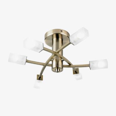 Olivia's Gallery Interiors Havana 6 Ceiling Lamp Antique Brass | Outlet
