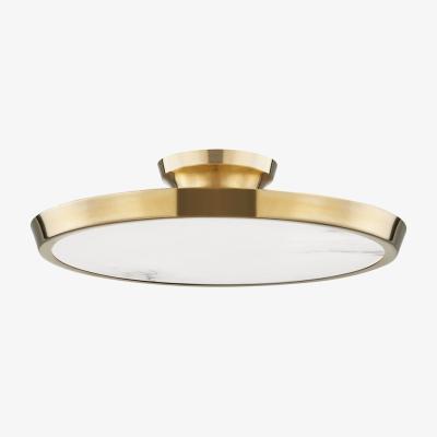 Olivia's Hudson Valley Lighting Draper Led Flush Mount Light Aged Brass