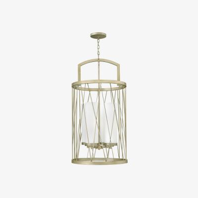 Olivia's Elstead 4 Light Pendant Nest Silver Leaf