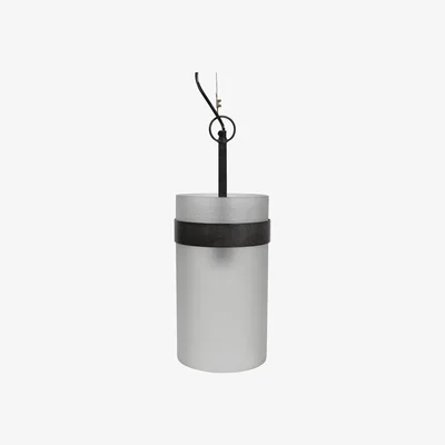 Olivia's Libra Calm Neutral Collection - Atrium Single Glass Pendant Oak Wood Frosted Glass