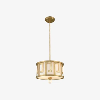 Olivia's Elstead Lemuria 2 Light Pendant Distressed Gold