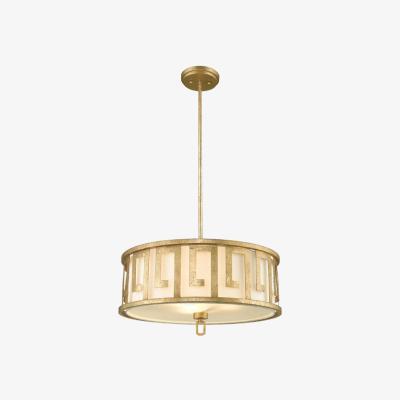 Olivia's Elstead Lemuria 3 Light Pendant Distressed Gold Duo Mount