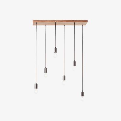 Olivia's Gallery Interiors Stella 6 Pendant Light in Natural & Black