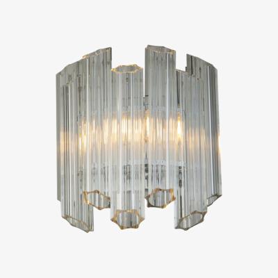 Olivia's Liang & Eimil Quartz Wall Light Clear Translucent Crystal & Polished Nickel