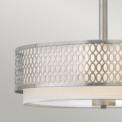 Olivia's Hinkley Jules 3 Light Pendant / Semi-Flush Light in Brushed Nickel