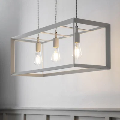 Olivia's Garden Trading Large Brunswick Pendant Light in Chalk