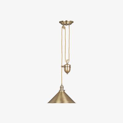 Olivia's Elstead Provence 1 Light Pendant Rise and Fall Aged Brass