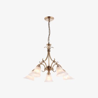 Olivia's Gallery Direct Hardwick 5 Pendant Light Antique Brass