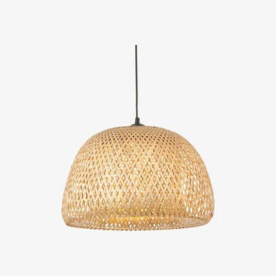 Olivia's Gallery Interiors Bayley 1 Dome Pendant Light in Natural