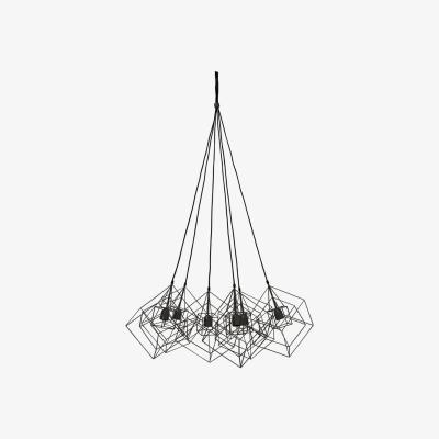 Olivia's Light & Living Kubinka 6 Lamp Pendant Matt Black