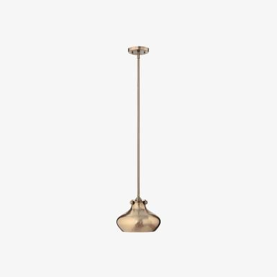 Olivia's Elstead Hinkley Congress 1 Light Pendant Brushed Caramel